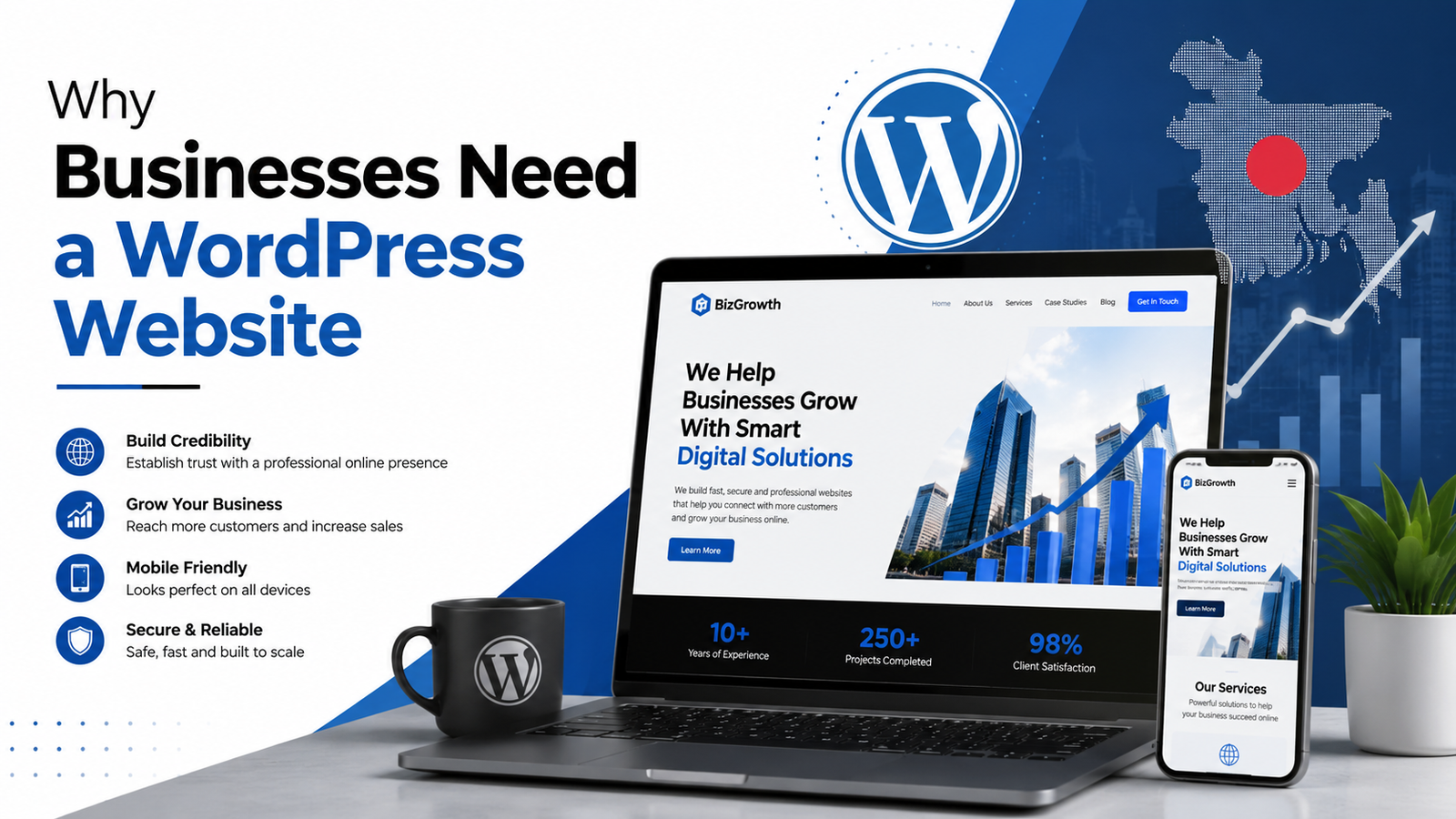 Professional WordPress website for businesses in Bangladesh