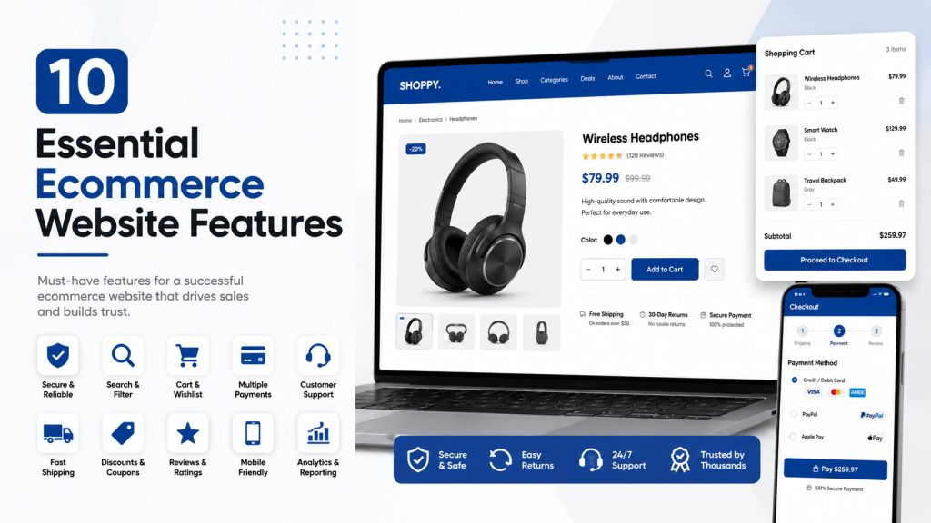 Essential ecommerce website features