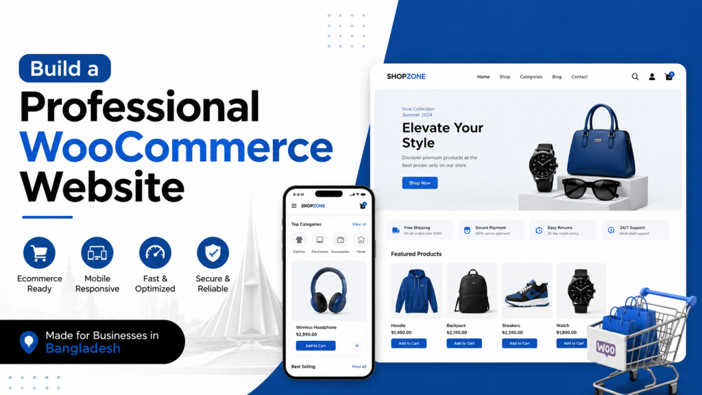 Professional WooCommerce website in Bangladesh