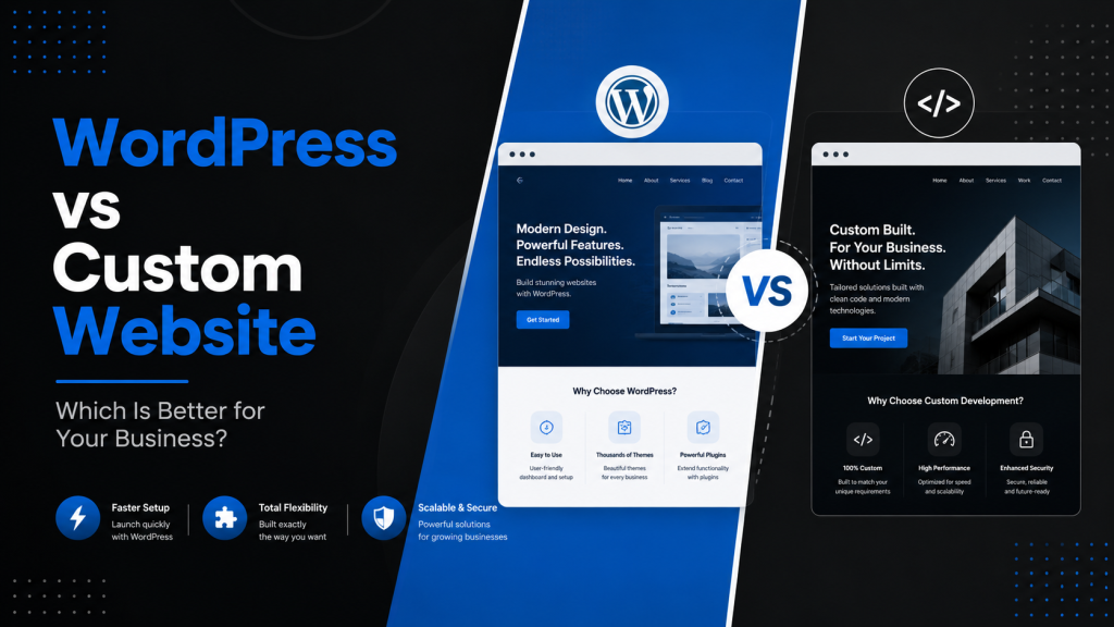 WordPress vs custom website comparison