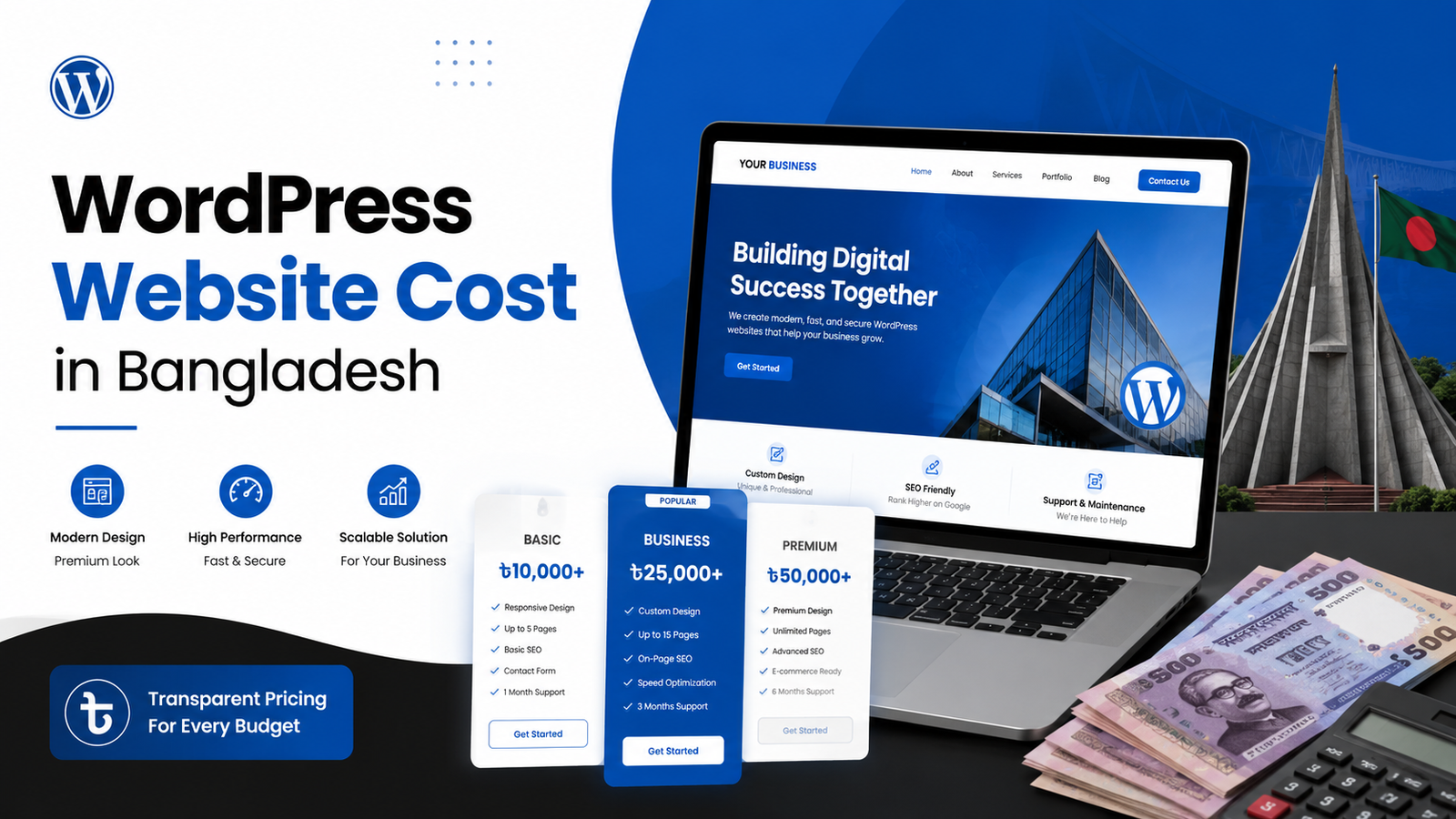 WordPress website cost in Bangladesh guide