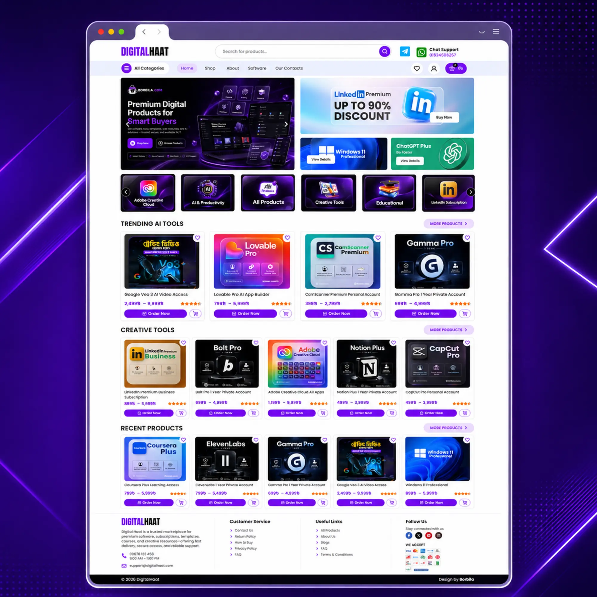 Digital Product Ecommerce Website